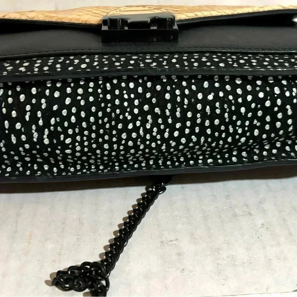 Loefffler Randall python embossed leather crossbo… - image 7